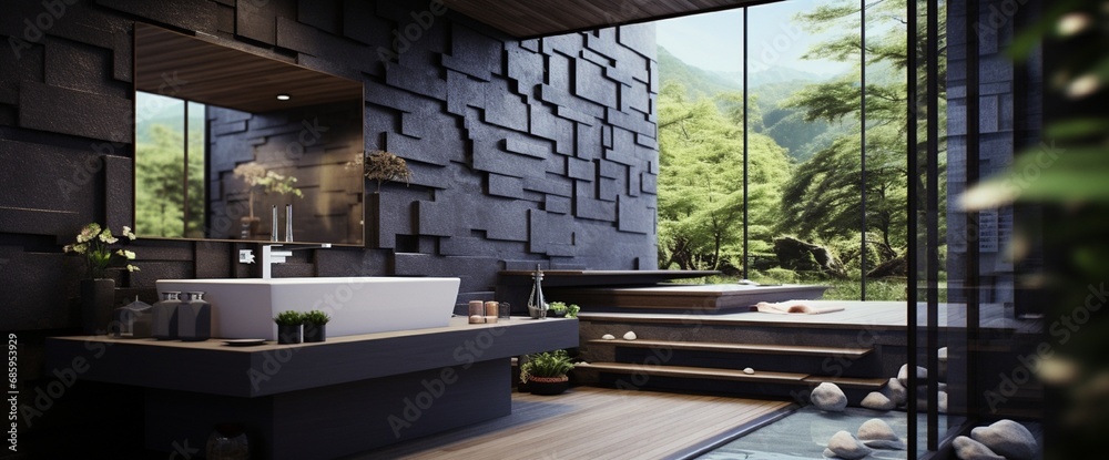 Fototapeta premium Interior of modern stylish bathroom