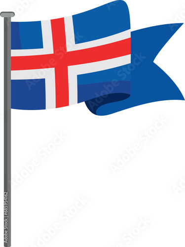 iceland flag waving