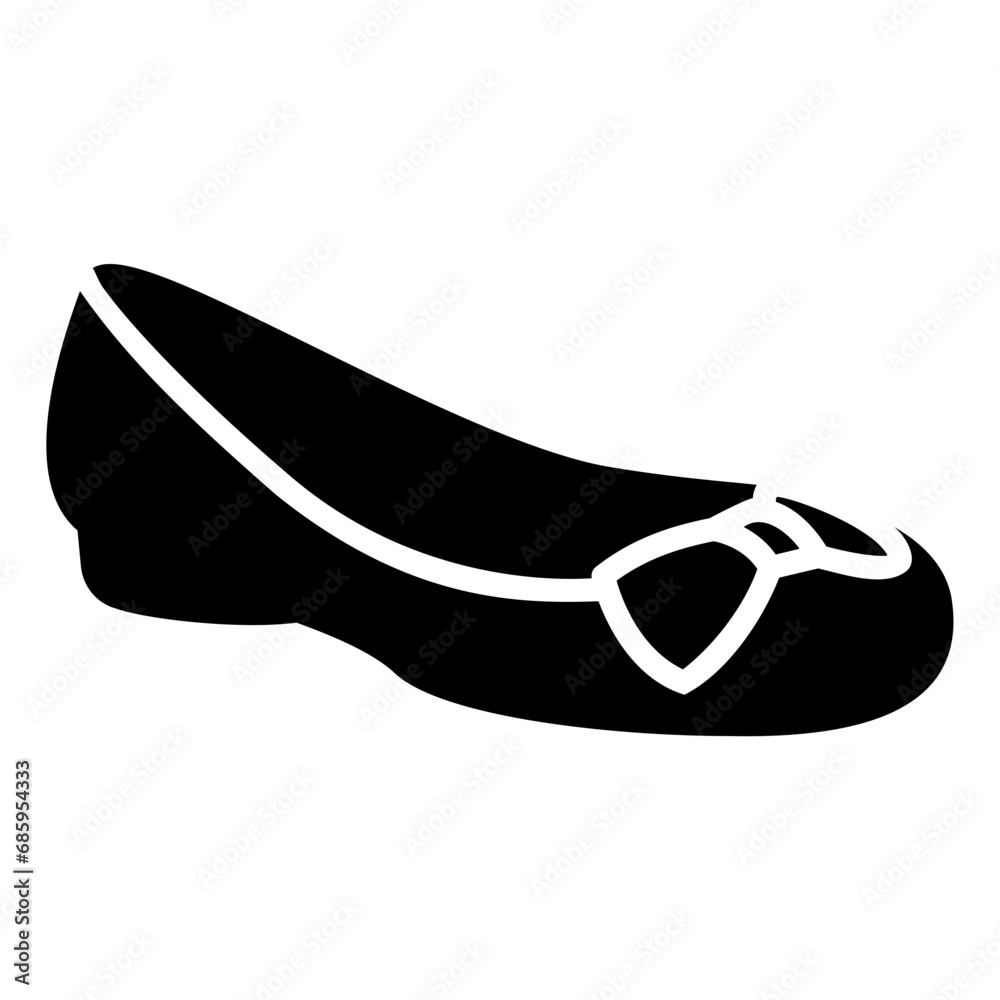flat shoes glyph icon flat shoes glyph icon