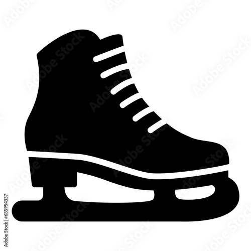 ice skating glyph icon