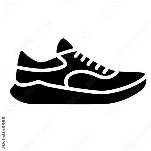 running shoes glyph icon