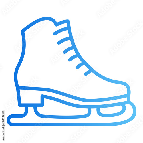 ice skating gradient icon