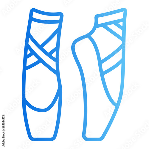 ballet shoes gradient icon
