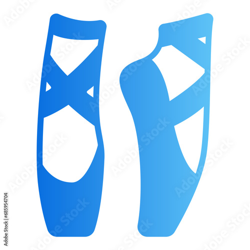 ballet shoes gradient icon
