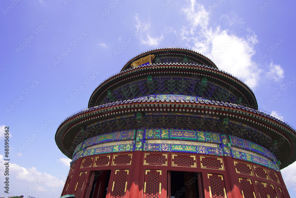 Beijing Temple of Heaven Looking Up Wide Angle Shooting