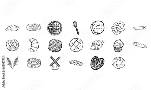 bread handdrawn collection