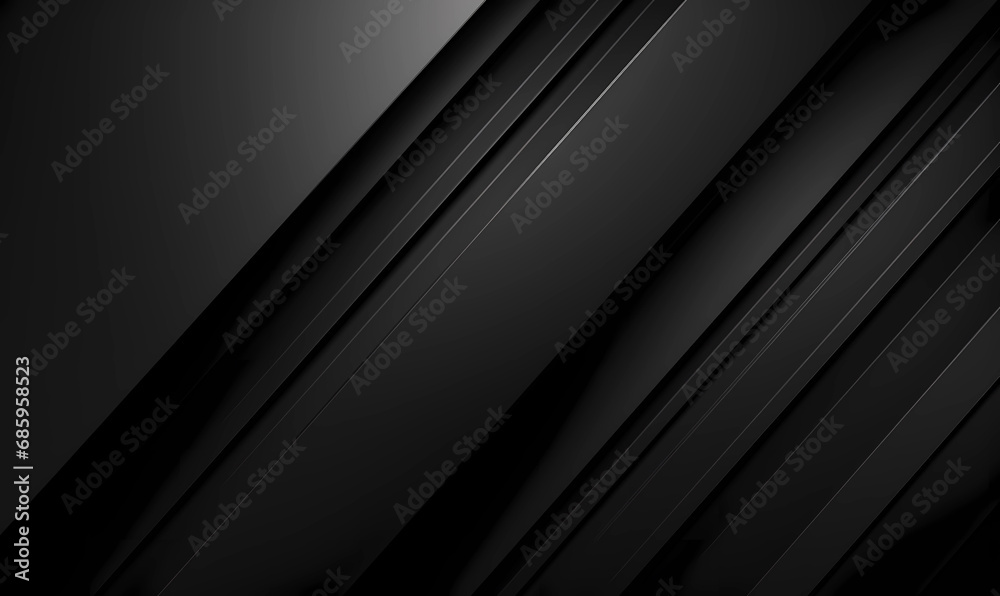 Black dark abstract linear design with lines background - obrazy, fototapety, plakaty 