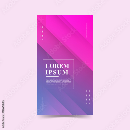 Wallpaper Mural Creative story background. Colorful. Purple and pink gradation. Slash effect . Memphis Abstract .Vector illustration Torontodigital.ca