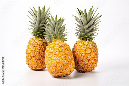 pineapples isolated on a white background