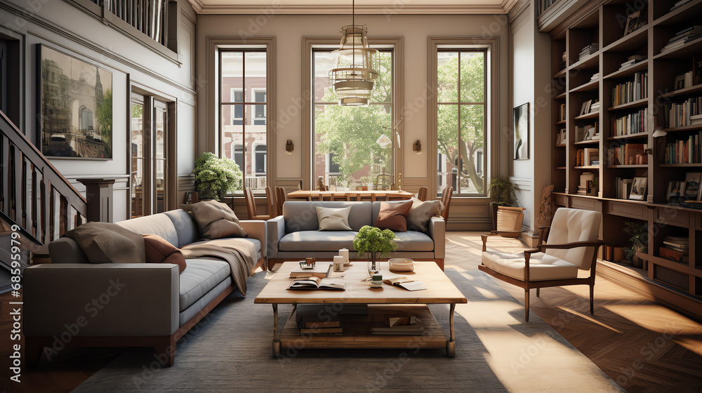 Naklejka premium modern living room