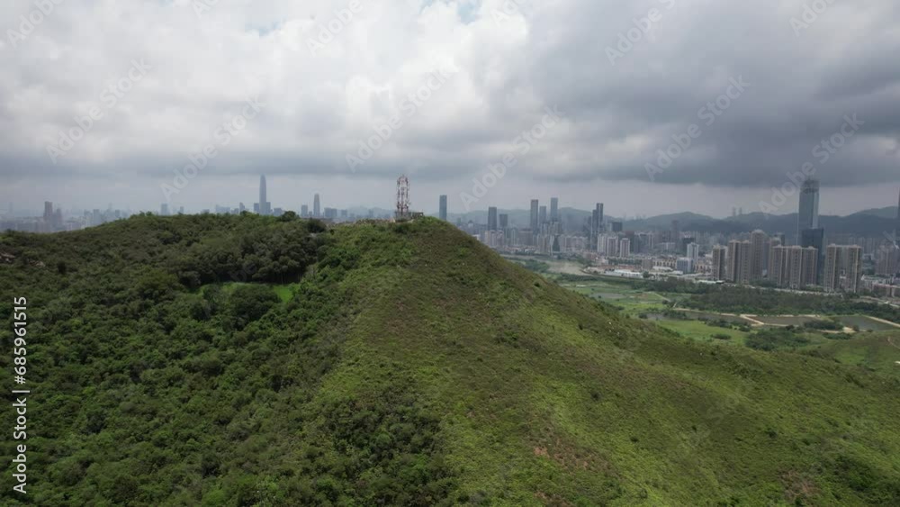 Kwu Tung North Sheung Shui Fanling New Territories Areas near Shenzhen and Lo Wu Hong Kong, Northern Metropolis Development in Lok Ma Chau, Man Kam To and San Tin, A land for future housing, Aerial dr Kwu Tung North Sheung Shui Fanling New Territories Areas near Shenzhen and Lo Wu Hong Kong, Northern Metropolis Development in Lok Ma Chau, Man Kam To and San Tin, A land for future housing, Aerial dr