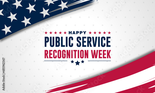 Happy Public Service Recognition Week Background Vector Illustration