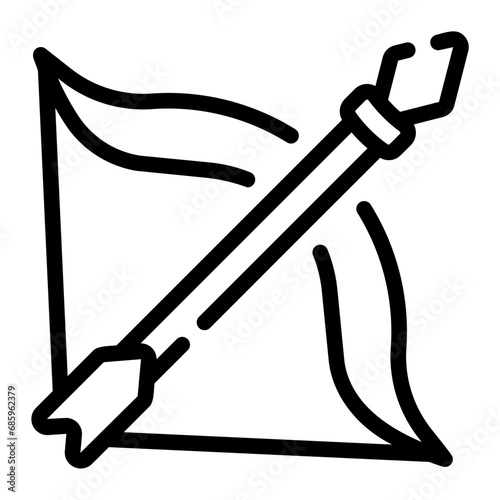 crossbow Line Icon