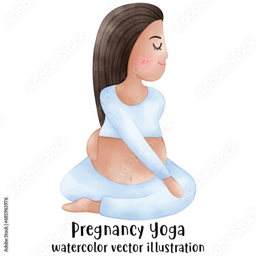 Pregnant Yoga, Meditate, Yoga pose