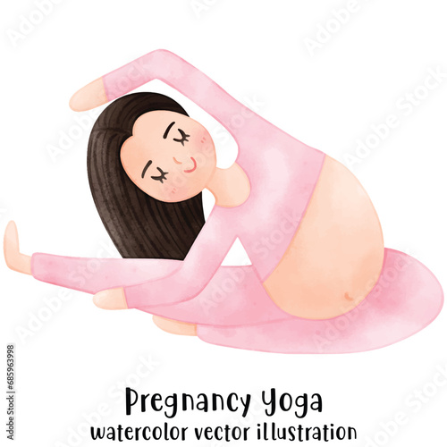 Pregnant Yoga, Meditate, Yoga pose
