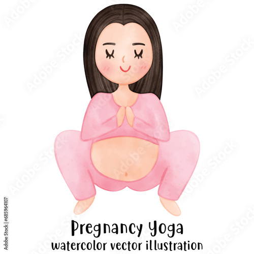 Pregnant Yoga, Meditate, Yoga pose