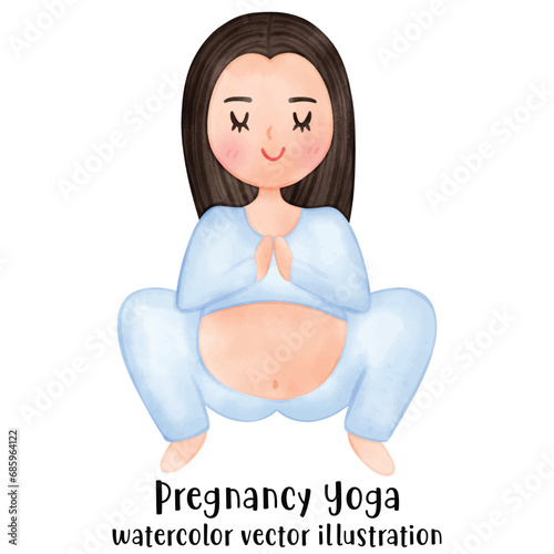 Pregnant Yoga, Meditate, Yoga pose
