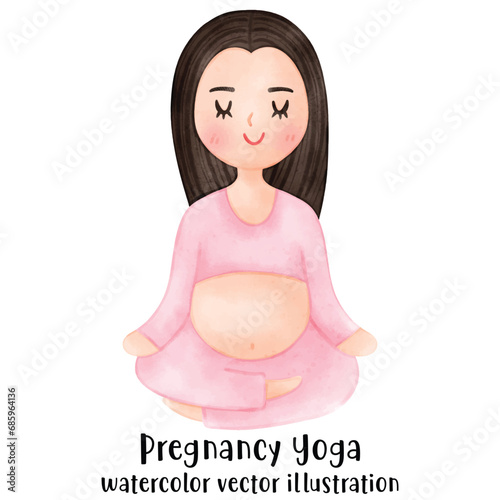 Pregnant Yoga, Meditate, Yoga pose