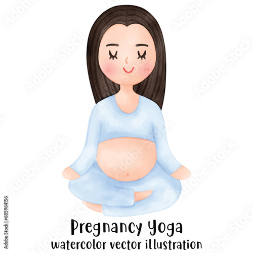 Pregnant Yoga, Meditate, Yoga pose