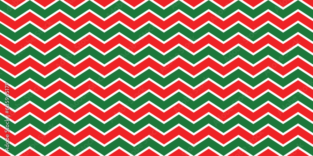 Merry Christmas zig zag red and green horizontal pattern poster or banner design vector file Merry Christmas zig zag red and green horizontal pattern poster or banner design vector file