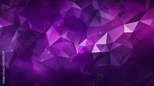 Abstract polygonal blue and purple background. low poly wide banner