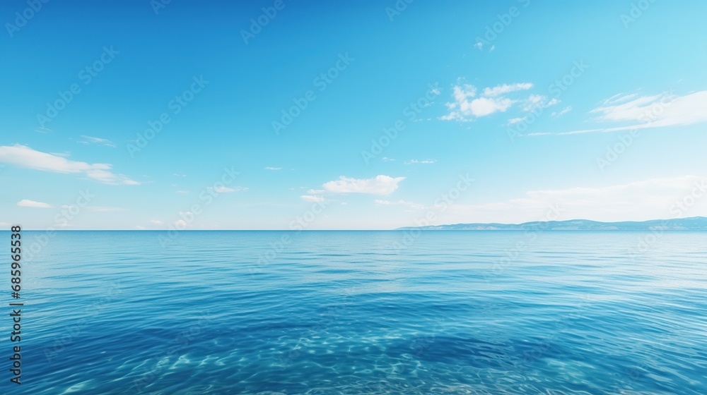 Seascape with A Wide Horizon and Blue Sky
Seascape with A Wide Horizon and Blue Sky