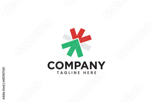 exchange or trade logo concept with asterisk shape for finance and business