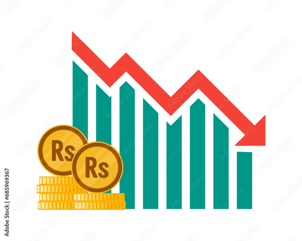 Pakistani Rupee Exchange Rate Value Decrease Down Pakistani Rupee Exchange Rate Value Decrease Down