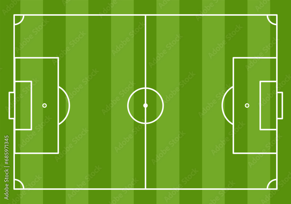 Football or soccer field background in flat design vector. Football or soccer field background in flat design vector.