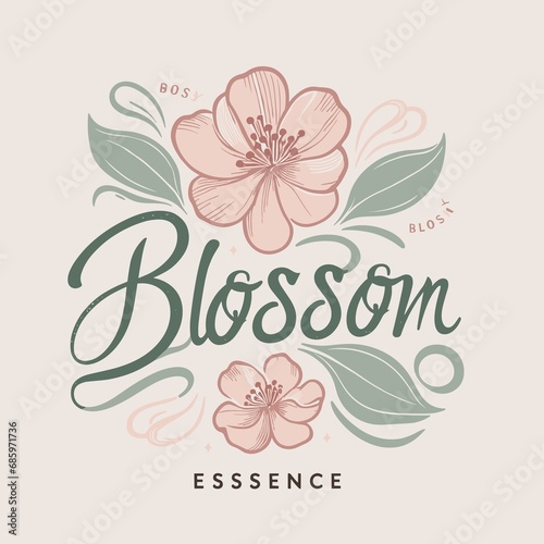 Elegant, Traditional, Florist Logo Design for Blossom Essence