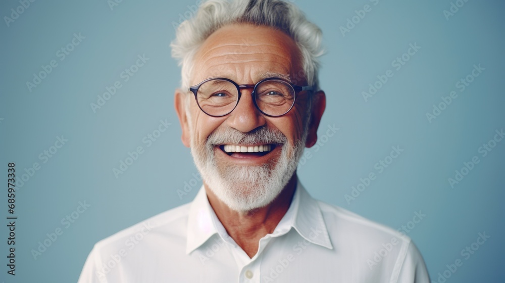 Happy Senior Man on the Minimalist Background
Happy Senior Man on the Minimalist Background