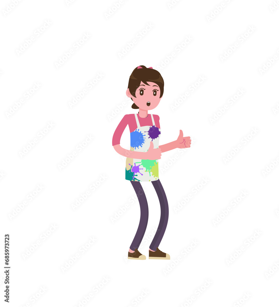 Illustration of Artist Explainer Character