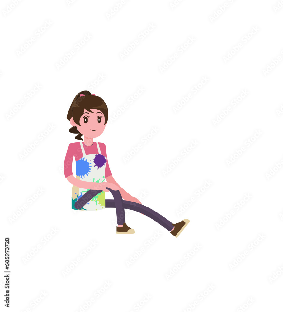 Illustration of Artist Explainer Character Illustration of Artist Explainer Character