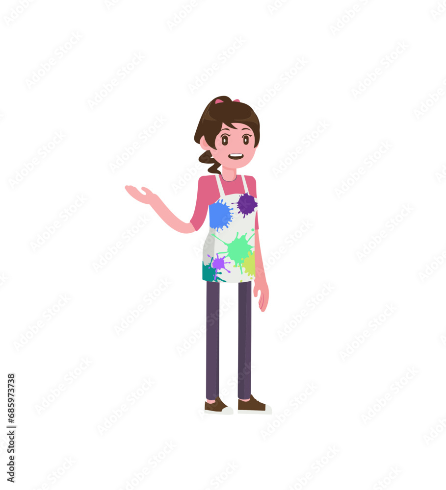 Illustration of Artist Explainer Character Illustration of Artist Explainer Character