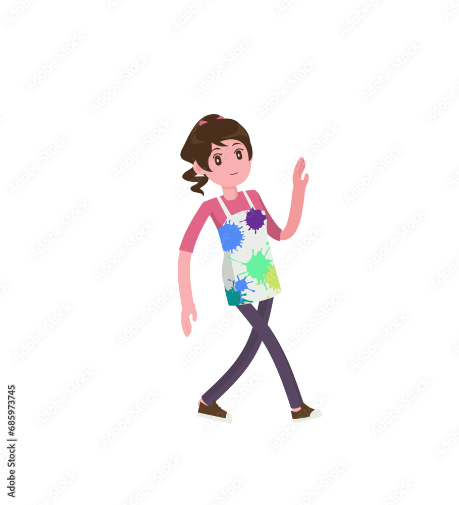 Illustration of Artist Explainer Character Illustration of Artist Explainer Character