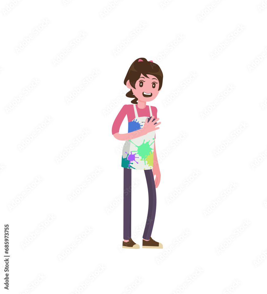 Illustration of Artist Explainer Character Illustration of Artist Explainer Character