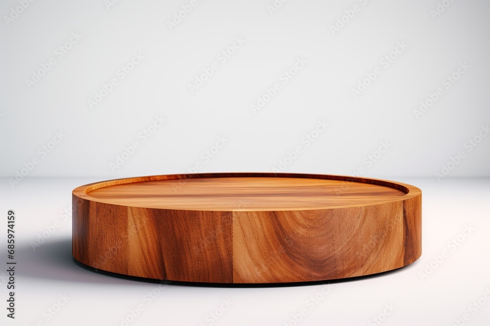 Empty beautiful round wood table top counter on interior in clean and bright with shadow background, Ready,white background, for product montage Empty beautiful round wood table top counter on interior in clean and bright with shadow background, Ready,white background, for product montage