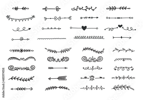Hand drawn boarder and dividers set.