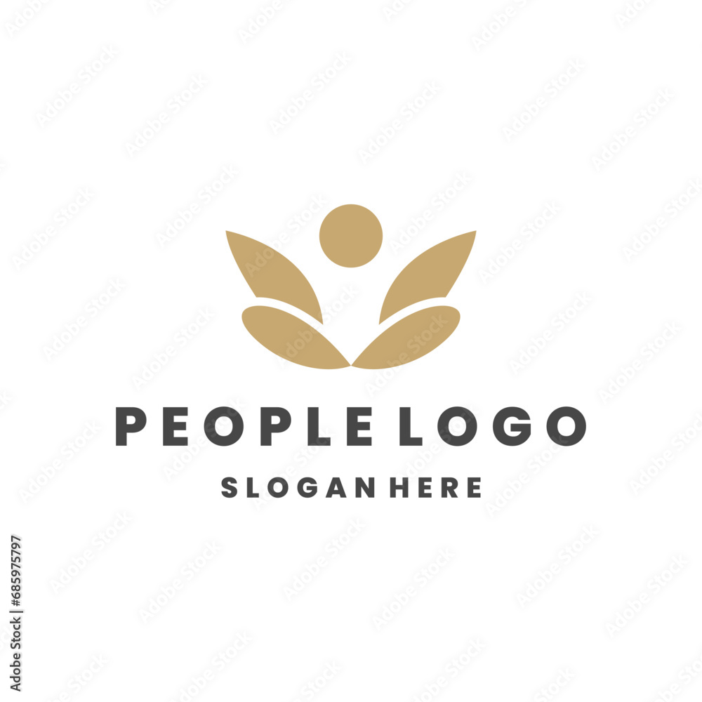 people logo template vector illustration design