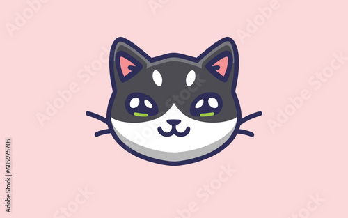 Illustration of a cat with a smile