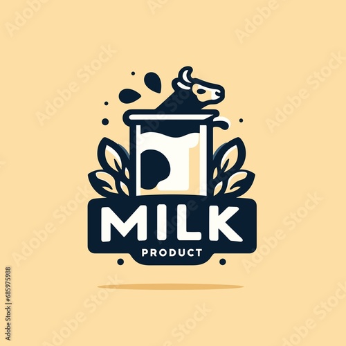 a logo design for a milk product company