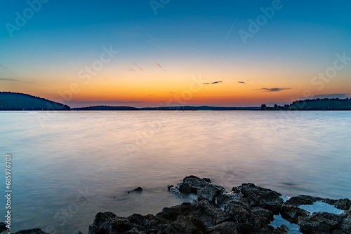 Fototapeta Naklejka Na Ścianę i Meble -  Sonnenuntergang in Kroatien am Meer