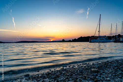 Sonnenuntergang in Kroatien am Meer