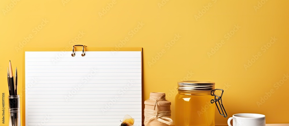 Notepad with honey do list and tools on desk. - obrazy, fototapety, plakaty 
