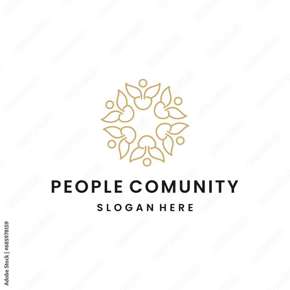people comunity logo template vector illustration design people comunity logo template vector illustration design