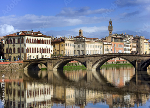 Florence is reflected in the Arno river