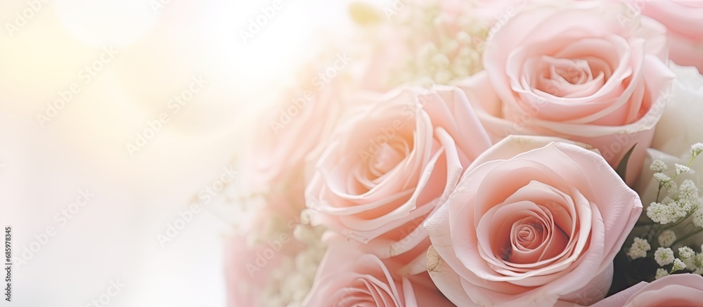Pastel rose bouquet for weddings.