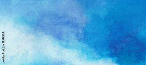 ターコイズブルーの水彩背景 背景イラスト テクスチャ素材