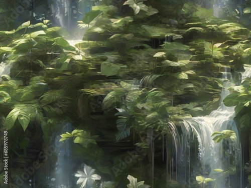 waterfall in the jungle