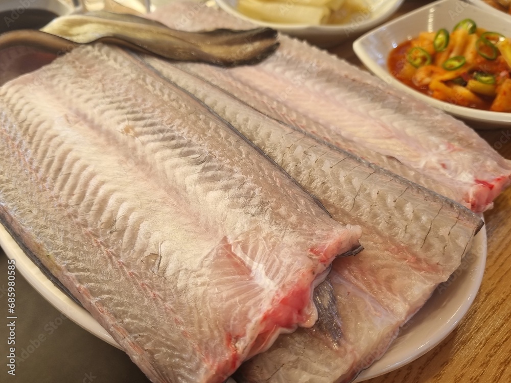 Korean bbq food grilled eel